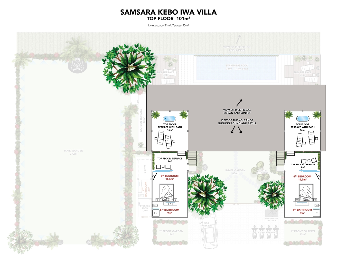 Top floor plan